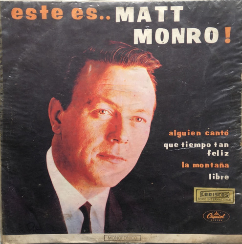 Matt Monro  Este Es... Matt Monro! Lp Vinilo Acetato