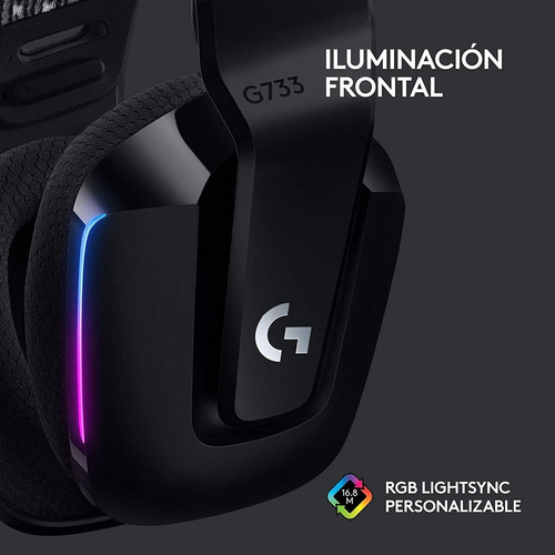 Imagen 5 de 10 de Diadema Gamer Inalámbrica Rgb Logitech G733 / 7.1 Dts, Negra