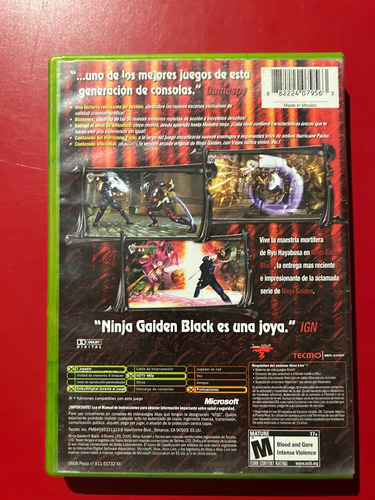 Ninja Gaiden Black Xbox (Usado)
