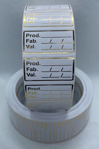 Kit 1000 Etiquetas Adesivas Produto, Validade E Fabricação