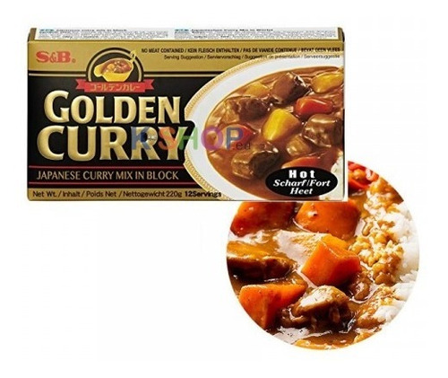 Curry Japones Negro S & B Golden Curry Hot Sauce Mix 220 Gr.