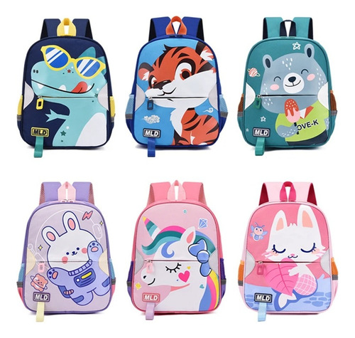 Mochila Infantil Animales Unicornio Dino Niño Jardin Escuela
