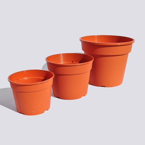 Maceta Plastica Linea Comun Matri Nro 24 - Pack X3 Unidades Gris Común