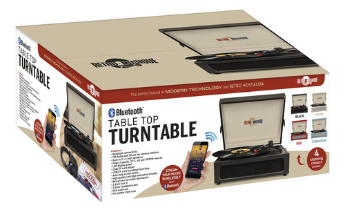 Tocadiscos Vinilo Retro Musique 3 Velocidades Kxrm28 Bt