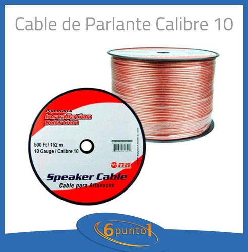 Cable Parlantes Hifi 10 Gauge Precio P/metro Ofc 6 Cuotas