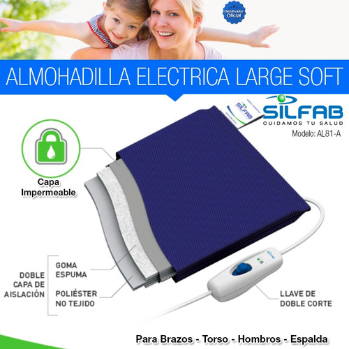 Almohadilla Eléctrica Espalda Silfab Large 41 X 28 Cm - Al81