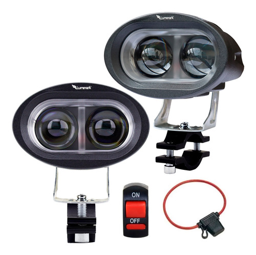 Imagem 1 de 9 de Par Farol Milha Auxiliar Led U9 Nc 750x Cb 650f Cbr 650f