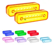 Comprar Par Plafones Rectangular 6 Led Aro Gel Estrobo Lateral 12-24