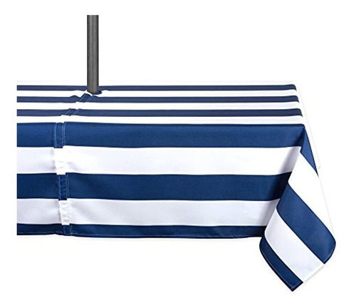 Mantel De Exterior Dii Blue Cabana Stripe Con Cremallera, 60