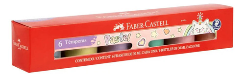 Set X6 Temperas Faber Castell 30ml Colores Pastel - El Rey