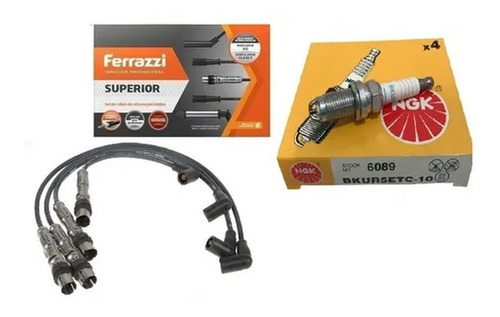 Kit Cables + Bujias Ngk 3 Elect Para Fox 14 15 1618 1.6 8v