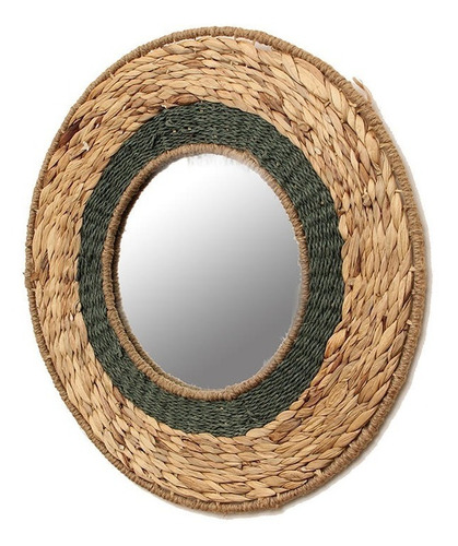 Espejo Circular De Pared Diseño Ratán Decorativo (ep2024)