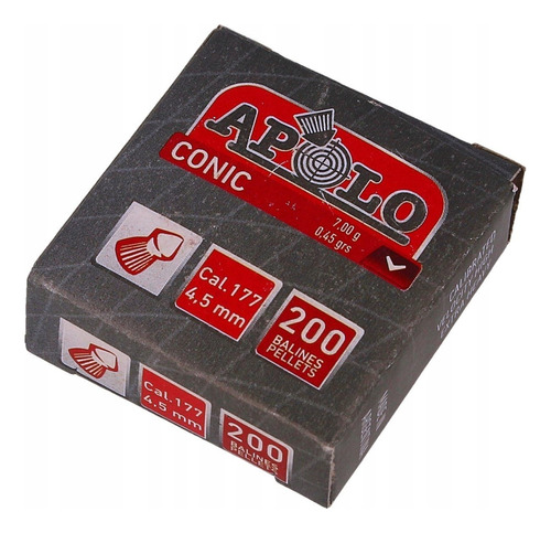 Balines Apolo Conic 4.5mm X 200u Aire Comprimido Copita