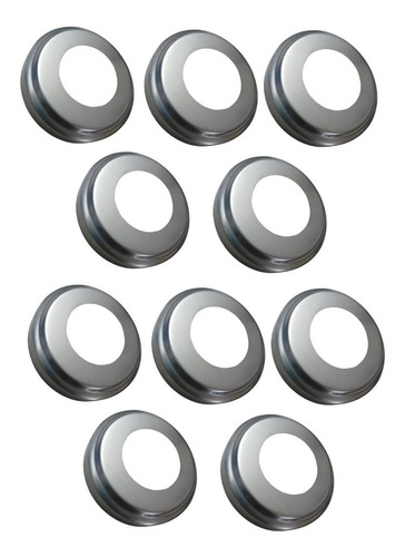 Tapa Brida Base Redonda Para 2 Acero Inox (10pzas)