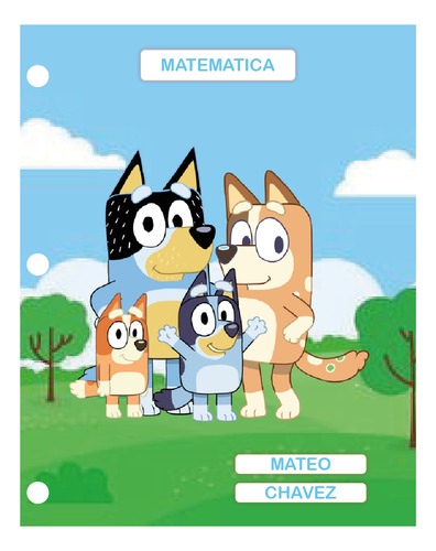 Kit Etiquetas Escolares Para Imprimir Personalizadas Bluey