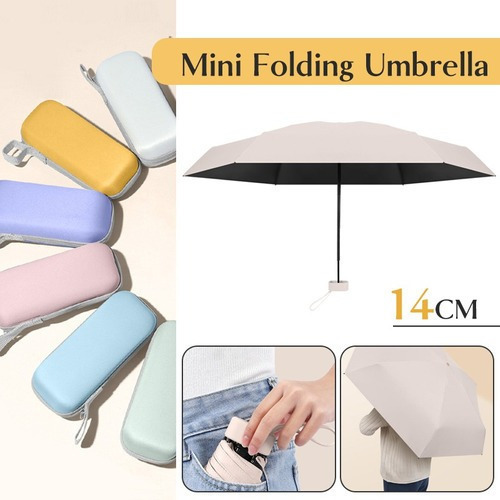 I Mini Paraguas Plegable Con Protección Uv+portátil