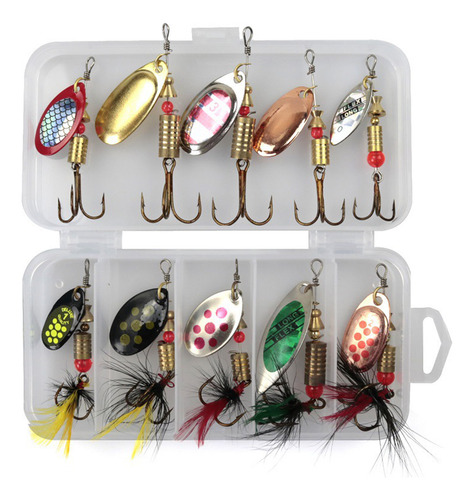 Set De Redes De Pesca Con Señuelo: Cebos Metálicos Ligeros Y