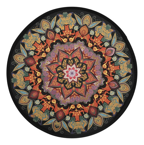 Mandala Patrón Redondo Yoga Piso Mat Meditación Mat