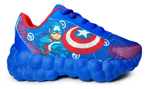 Zapatilla Araña Spiderman Capitán América Marvel Niño Cordón