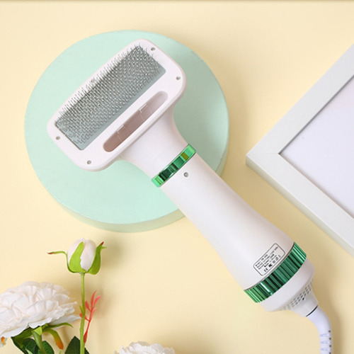 2 En 1 Secador De Pelo Para Mascotas Con Peine Automático Color Blanco