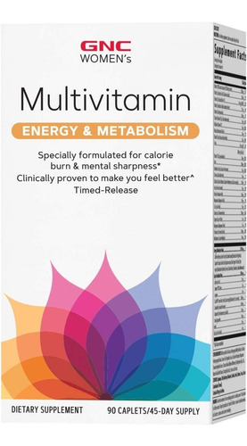 Imagem 1 de 4 de Women's Multivitamínico Energy & Metabolism - Gnc 90 Cáps