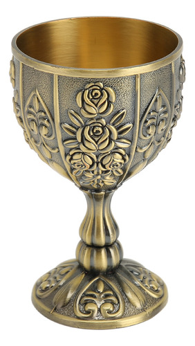 Copa De Vino Grabada En Relieve, Diseño De Flores Vintage De
