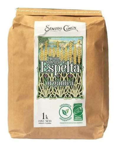 Harina Integral De Espelta 1kg. Organica Certificada 