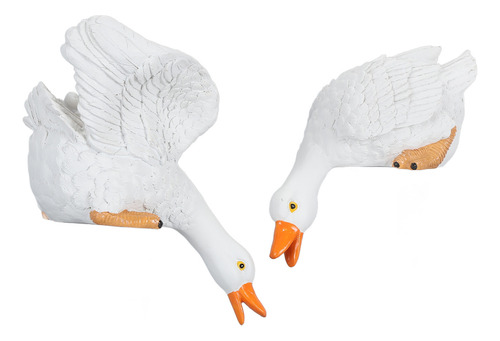 2 Estatuas De Patos De Jardín Impermeables