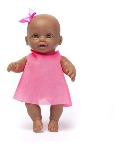 Imagem 3 de 3 de Bebe Boneca Negra Estilo Reborn Cheirinho Mini 23cm Baby