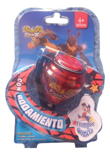 Trompo De Rodamiento Turbo Fénix Rojo