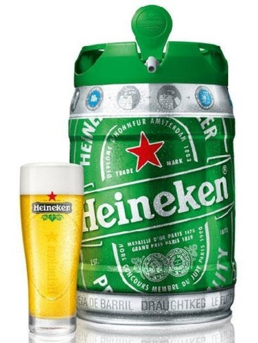 Barril Chopp Heineken 5 Litros. Ideal Para Churrasco, Festa.