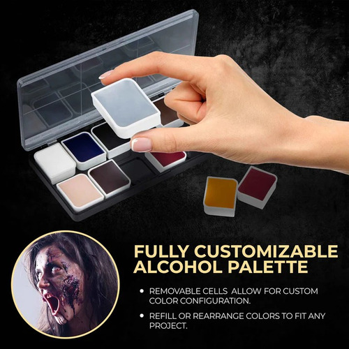 Alcohol Activated Palette Zombie Kit Maquillaje Impermeable