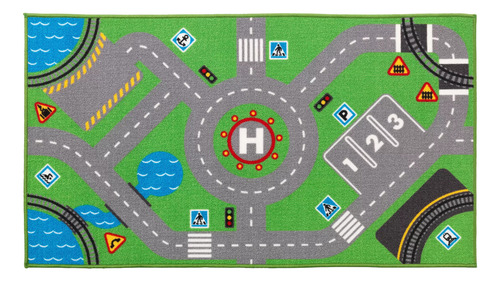 Ikea Alfombra Infantil Pista De Carreras Y Trenes Storabo