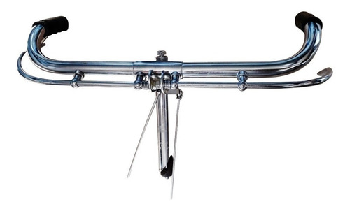 Guidão 26 T. Inglês Aço Cromado Chanfrado 22.2mm Com Manopla