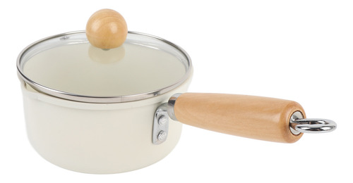 Olla Pequeña De Hierro Refinado Y Madera Compuesta