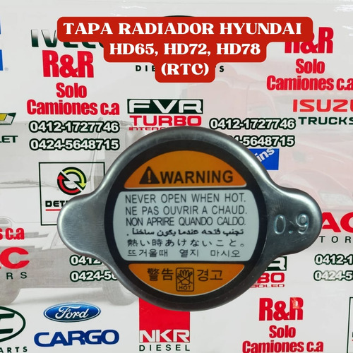 Tapa Radiador Hyundai Hd65, Hd72 Y Hd78