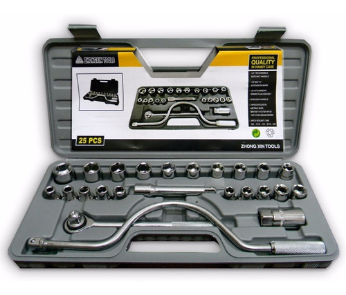 Set Herramientas Llaves Tubo Cricket 25 Piezas Valija