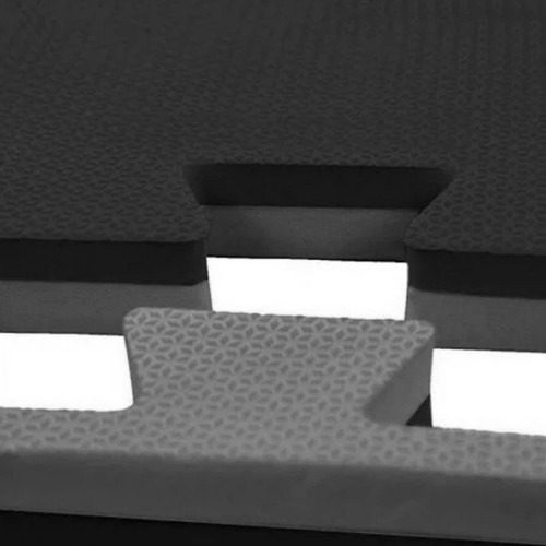Tapete Tatame 1x1 20mm Bicolor- Preto E Cinza