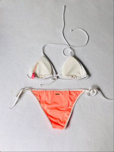 Victoria's Secret Bikini Color Coral Con Blanco Original