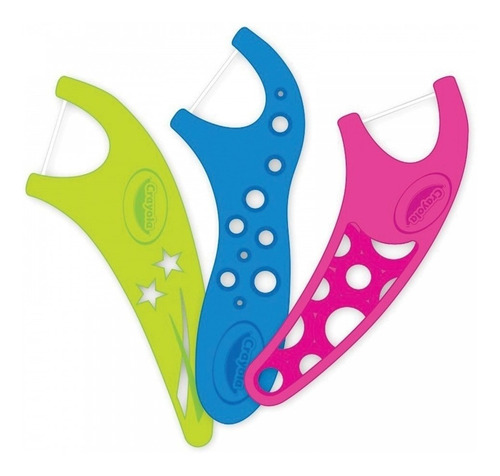 Imagem 2 de 3 de Kit 3 Pacotes Fio Dental Flosser Infantil Gum Com Haste