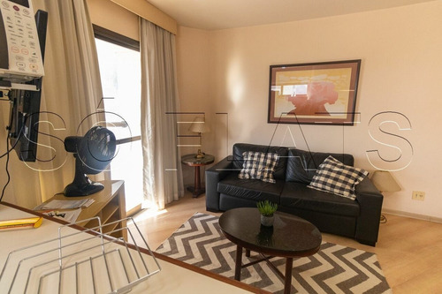 Imagem 4 de 15 de Flat Com Serviços Todo Mobiliado Com 48m², Sem Burocracia, Ideal Para Empresário Ou Estudantes. - Sf35142