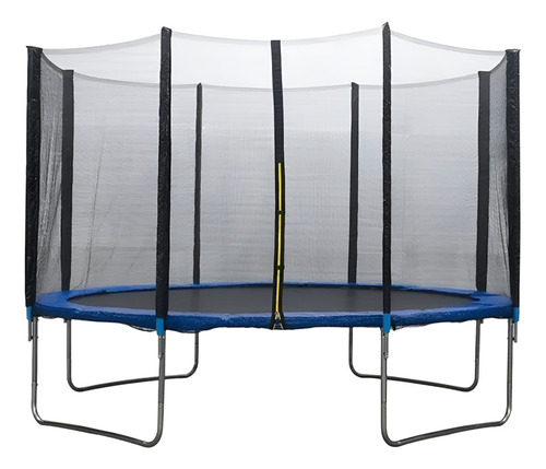 Brincolin Trampolín Infantil 12ft 3.60mts Con Escalera Homex Lona De Salto Negro Cobertor De Resortes Azul