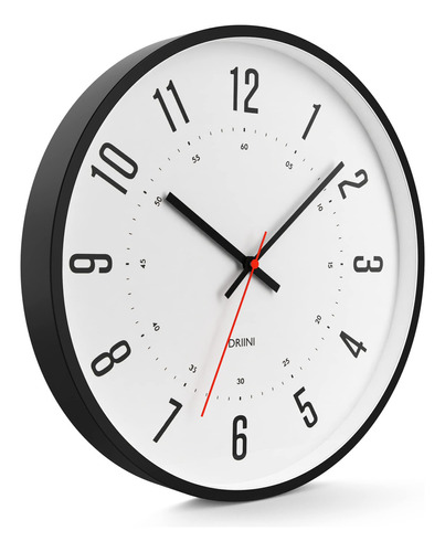 Reloj De Pared Analógico Moderno Números Grandes Y Manecilla