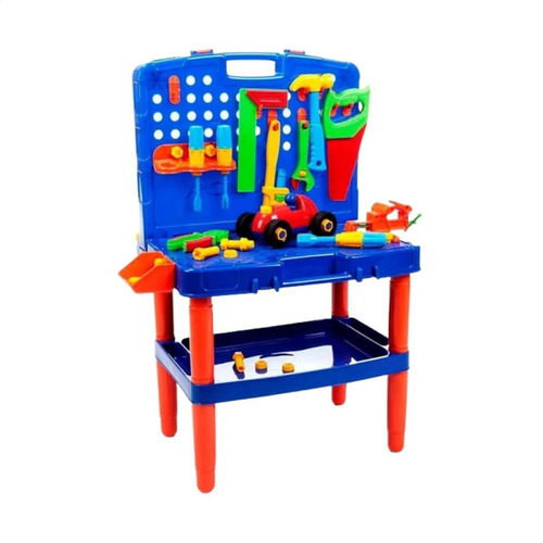 Imagem 2 de 10 de Bancada De Ferramentas Didática Brinquedo Infantil 45 Peças