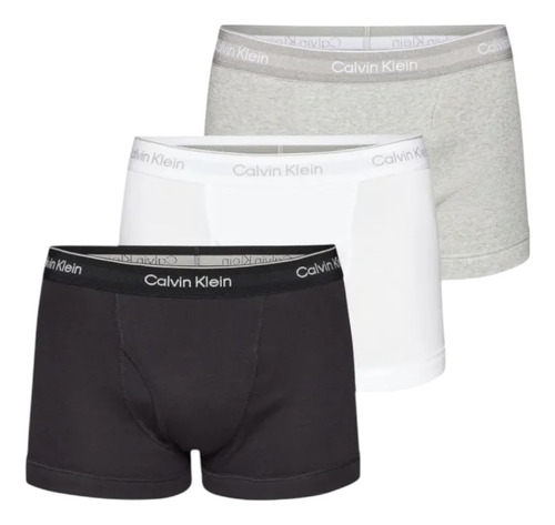 Boxer Calvin Klein Cotton 3pk Trunk Hombre - Original