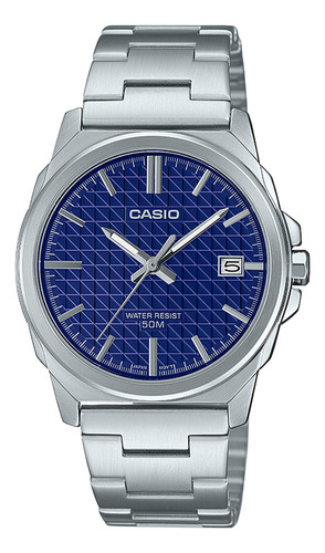 Reloj Hombre Casio Mtp-e720d-2avdf Core Mens Color de la correa Plateado Color del bisel Plateado Color del fondo Azul