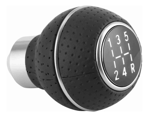Gear Head 5 Speed Knob Stick, Liga De Alumínio E Couro