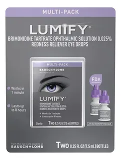 Lumify Gotas Para Ojos Rojos 2 Frascos 7.5ml Importado!