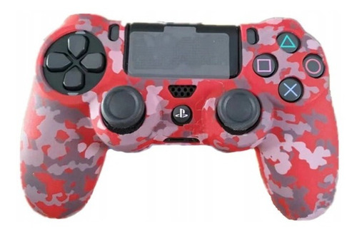 Funda Silicona Camuflaje Ps4, Dualshock, Ps4 Slim + 2 Tapas
