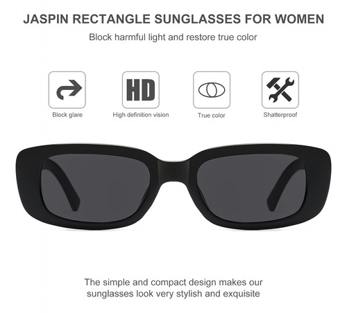 Jaspin Rectangulo Gafas De Sol Para Mujeres Hombres De Mo...